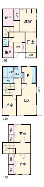島田市道悦戸建ての間取り写真