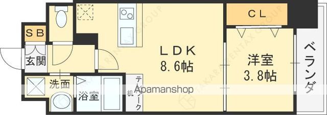 地下鉄谷町線 野江内代駅 徒歩12分 10階建 築4年の間取り写真