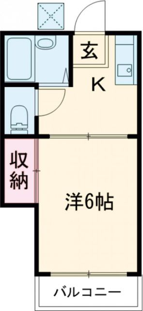 京成本線 お花茶屋駅 徒歩6分 2階建 築45年の間取り写真