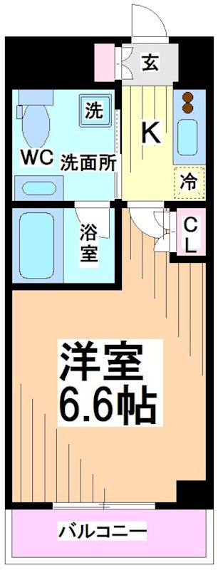 小田急線 登戸駅 徒歩5分 5階建 築19年の間取り写真