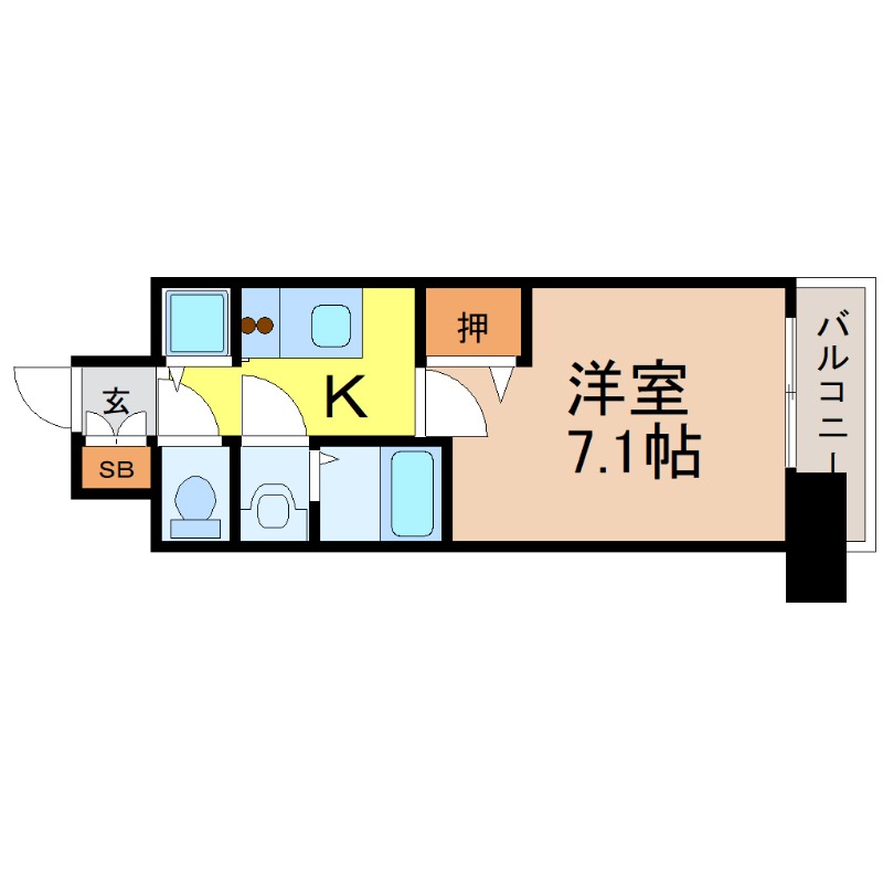 地下鉄鶴舞線 大須観音駅 徒歩3分 14階建 築10年の間取り写真
