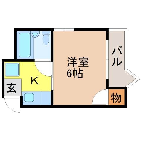 地下鉄名城線 東別院駅 徒歩5分 7階建 築41年の間取り写真