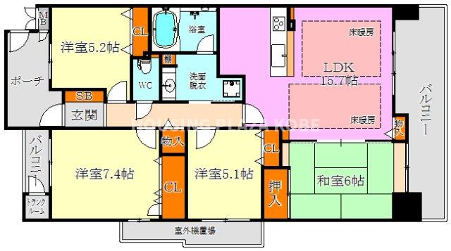 アスタピア新長田ステーションフラッツの間取り写真