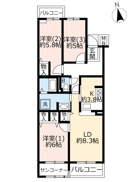 URシティコート元住吉の間取り写真