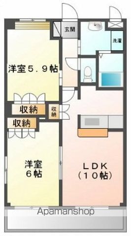 ＪＲ宇部線 岩鼻駅 徒歩16分 2階建 築15年の間取り写真