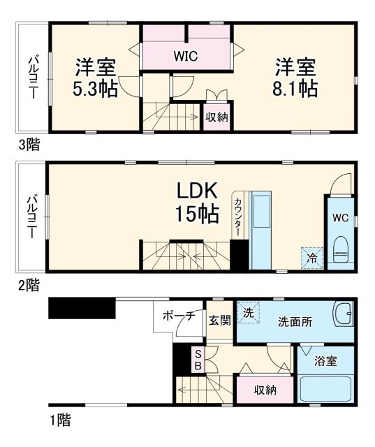青木5丁目戸建の間取り写真