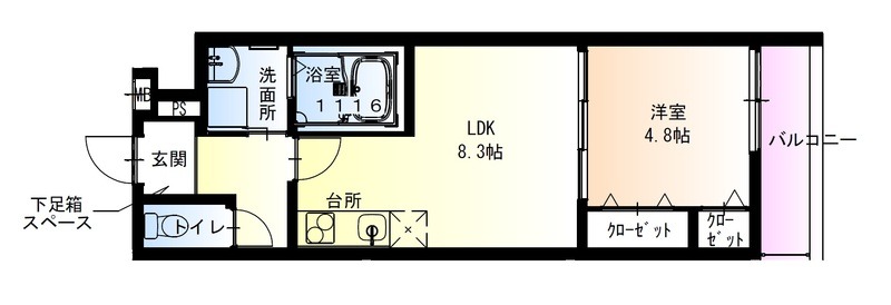 フジパレス城東東中浜II番館の間取り写真