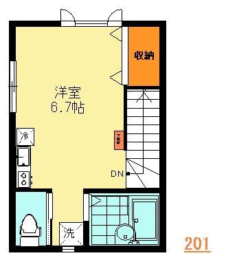 小田急線 千歳船橋駅 徒歩12分 2階建 築14年の間取り写真