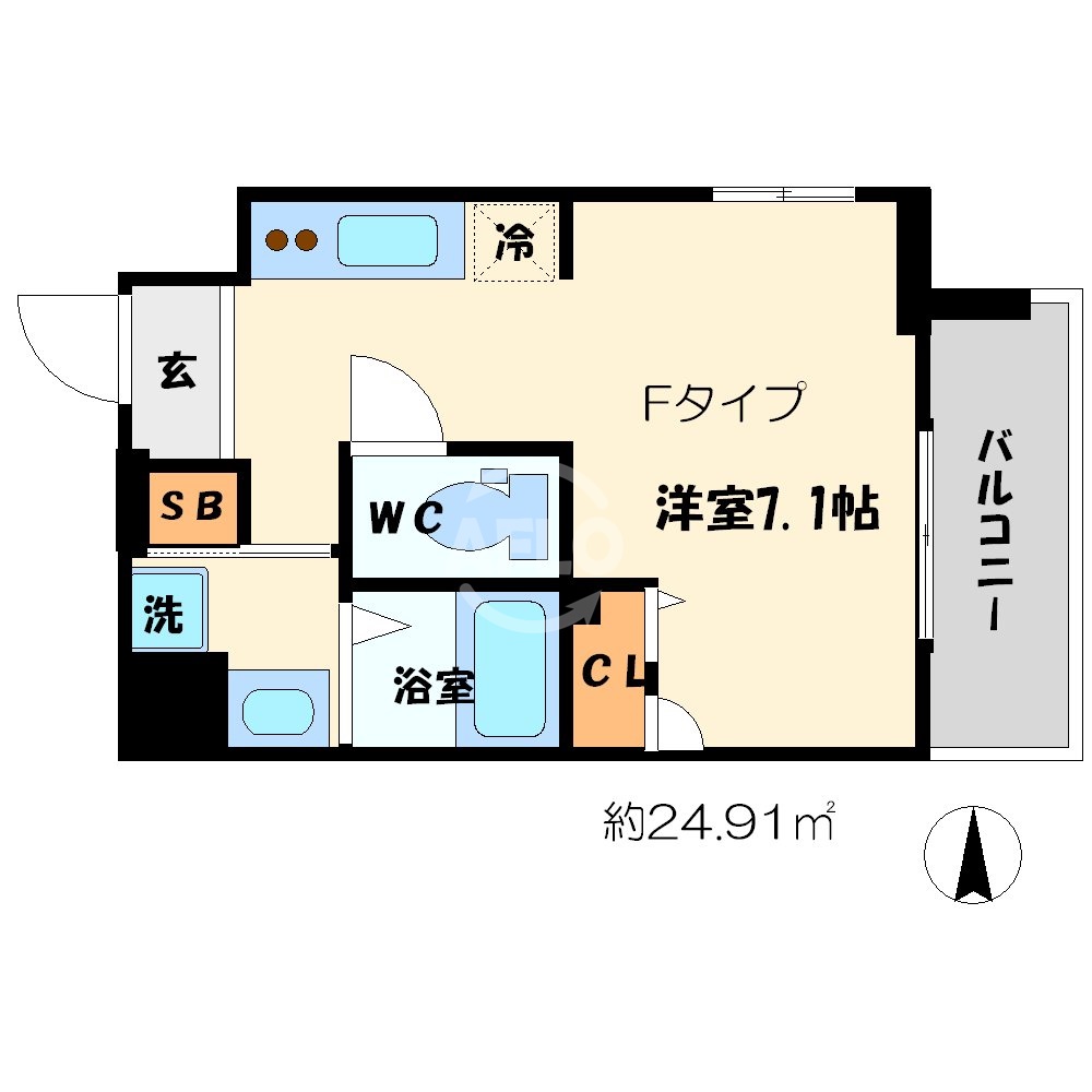 レジュールアッシュ梅田北の間取り写真