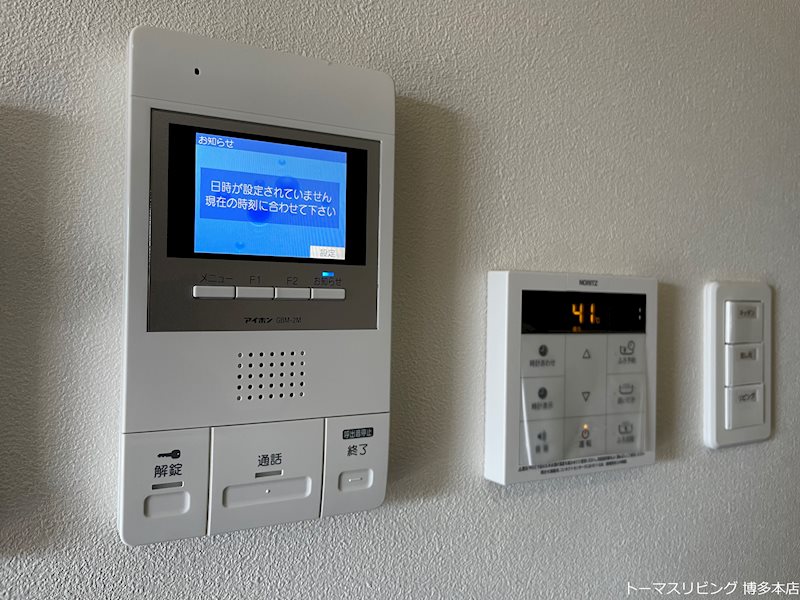 セキュリティ　来客確認ができるTVモニターホンです。
