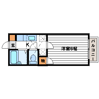 仙台市宮城野区東仙台のアパートの間取り