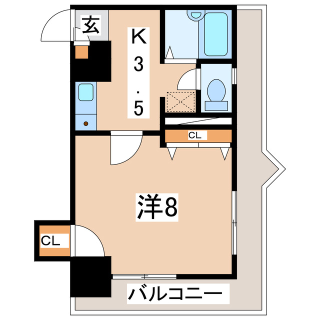 郡山市開成のマンションの間取り