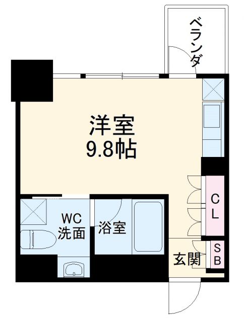 名古屋市北区柳原のマンションの間取り