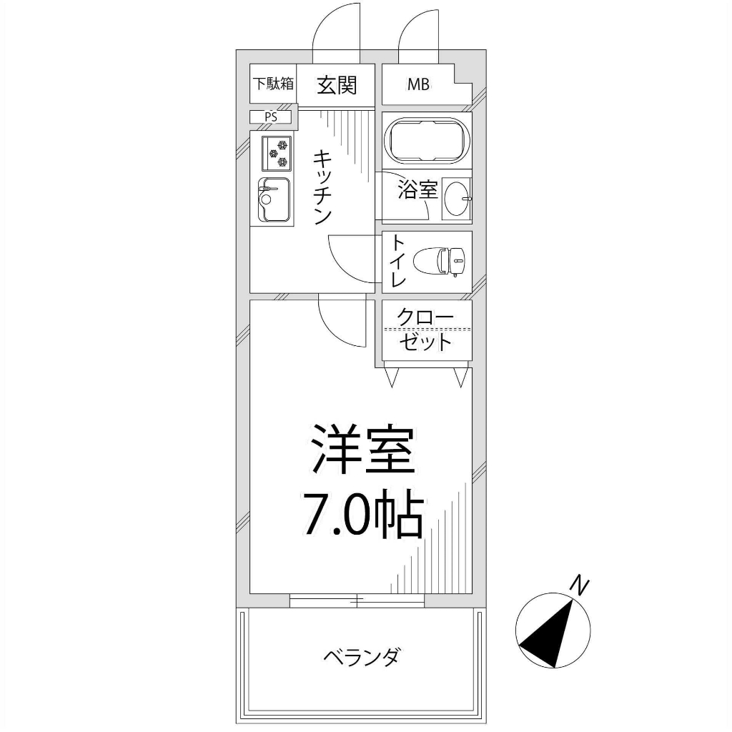 姫路市御立東のマンションの間取り