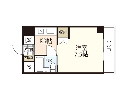 広島市安佐南区上安のマンションの間取り