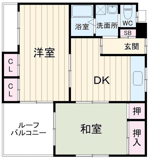 埼玉県行田市清水町（マンション）の賃貸物件の間取り