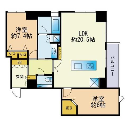 ロイヤルパークス大名の間取り