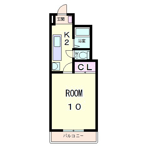 東近江市八日市浜野町のマンションの間取り