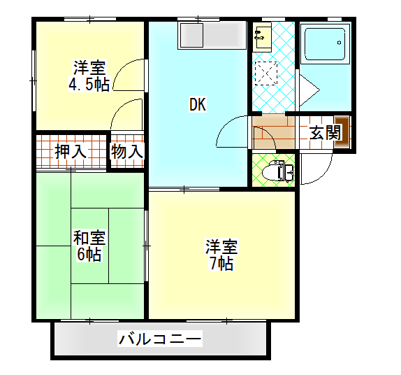 ディアス　ハタノIの間取り