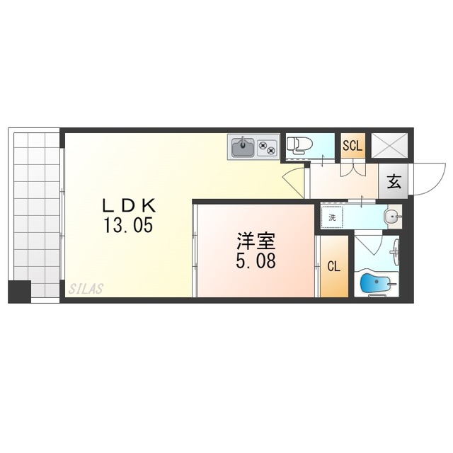 西宮市今津水波町のマンションの間取り