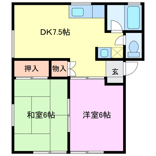 ファミール千代崎 Ｂ棟の間取り