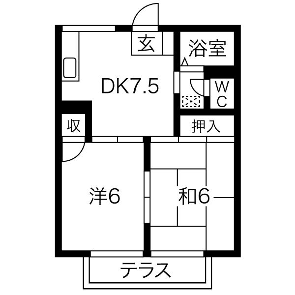 プレジール三沢の間取り