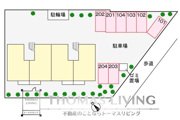 【ハーモニーパークの駐車場】