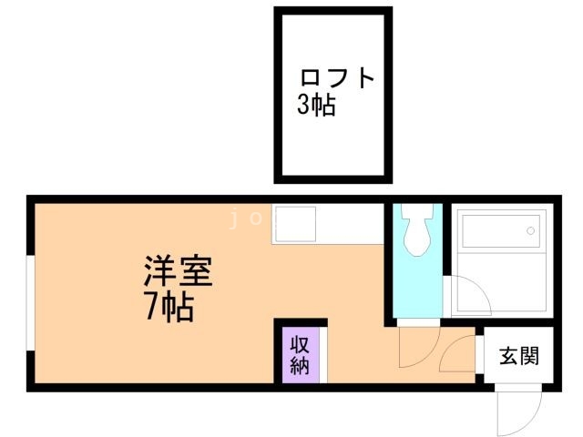 札幌市東区北七条東のアパートの間取り