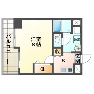 宇治市宇治のマンションの間取り