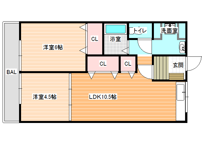 第2コーポ平野の間取り