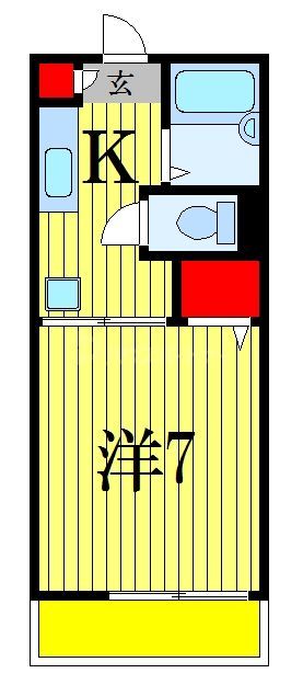 市川市高谷のアパートの間取り