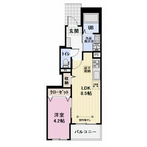 西尾市中畑町のアパートの間取り