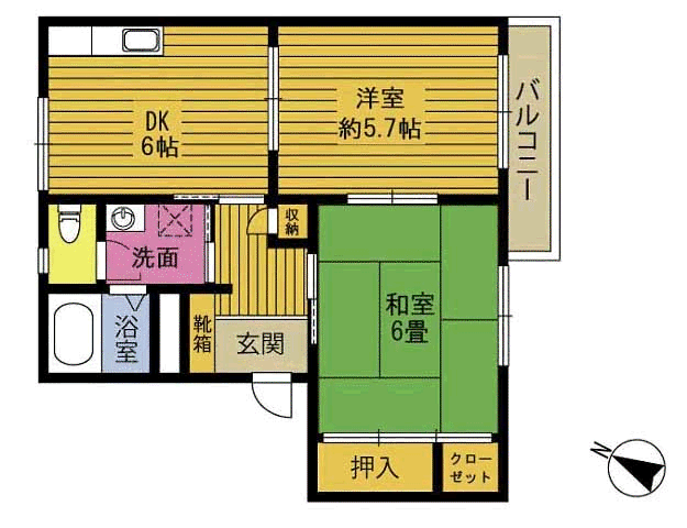 サンフォ－レス中野Ｄの間取り