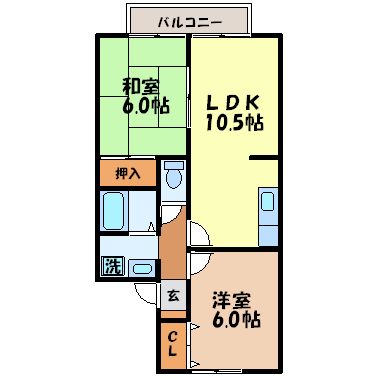 セジュール小野田の間取り