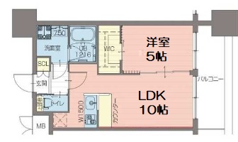 プレジオ難波EUROの間取り