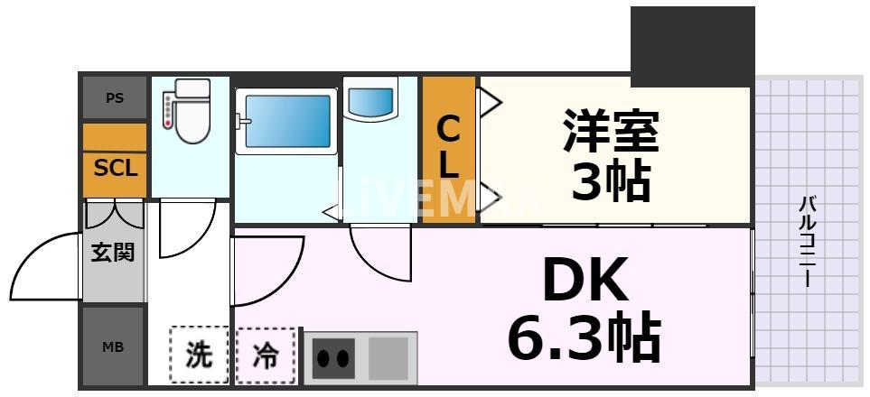 メイクスWアート名駅南IIIの間取り