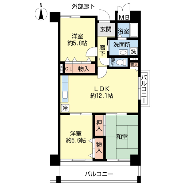 リーリオ江坂の間取り