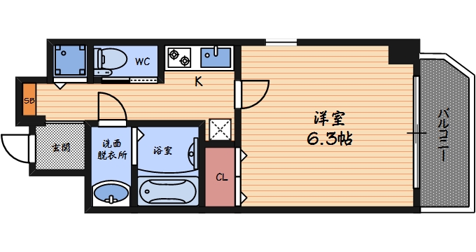 ララプレイス京町堀プロムナードの間取り