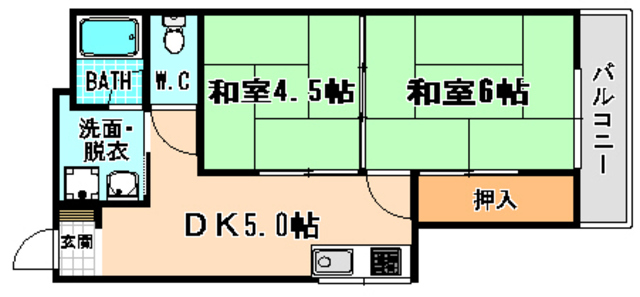 ランバー西園の間取り