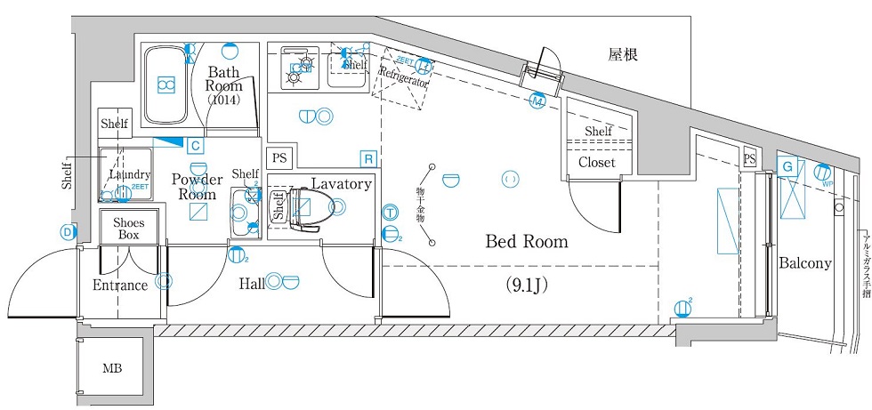 練馬区谷原のマンションの間取り