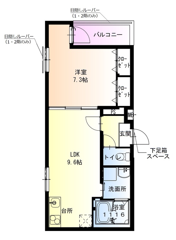 フジパレス高石千代田3番館の間取り