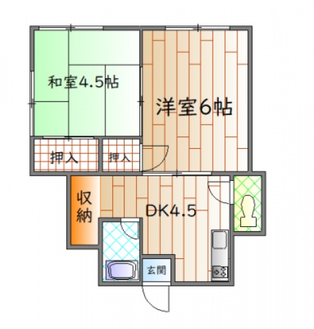 広島市中区東平塚町のマンションの間取り