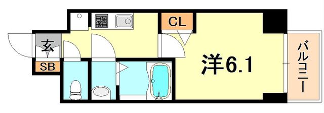 エステムコート神戸グランスタイルの間取り