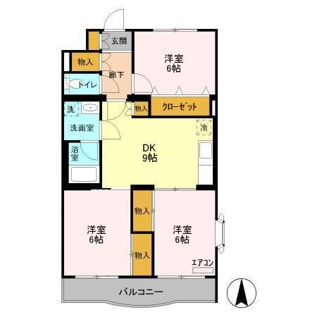 日立市川尻町のマンションの間取り