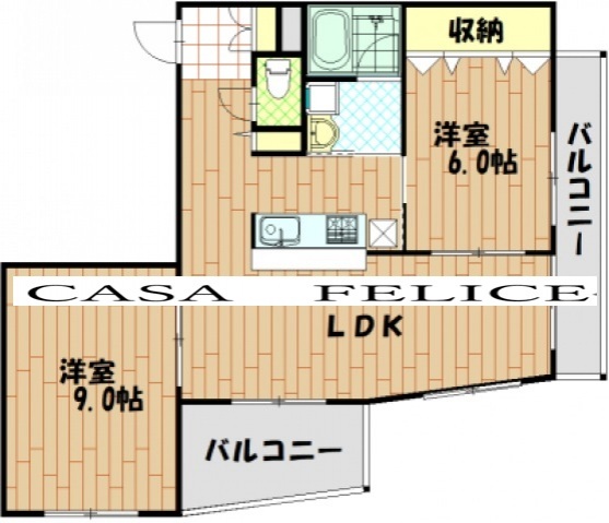 P＆I伊島西ハイツの間取り