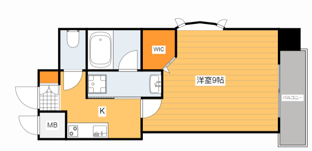 【広島市中区広瀬北町のマンションの間取り】