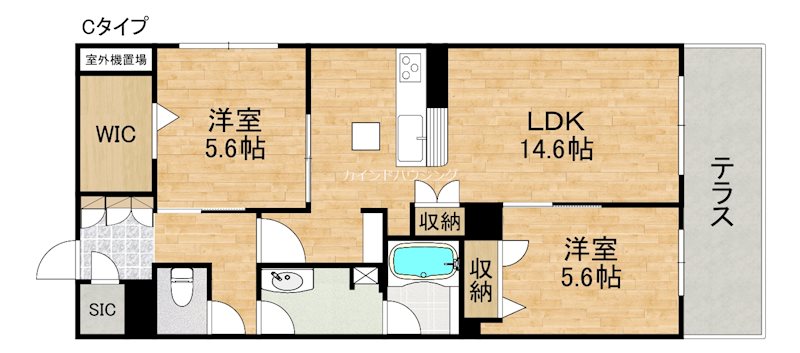 シャーメゾン　レアレア　アロハの間取り