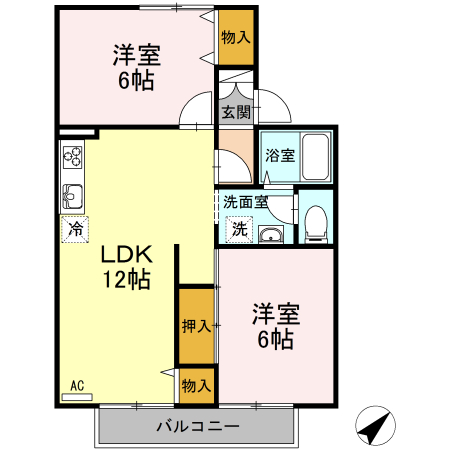 パークサイド吉敷 B棟の間取り