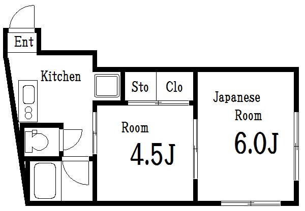 江東区北砂のアパートの間取り