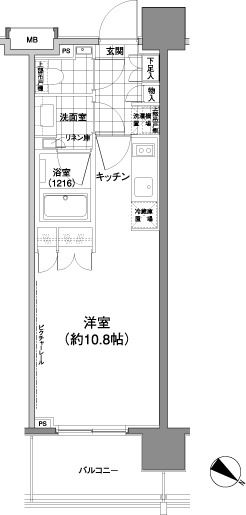 渋谷区神山町のマンションの間取り